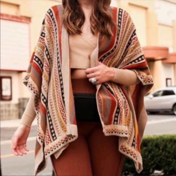 💃🏻Ruana Poncho Multi pattern - Picture 7 of 13